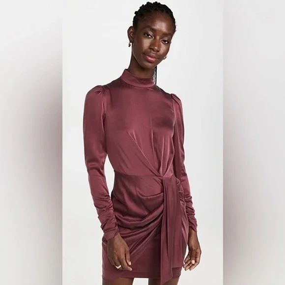 Zimmermann | Dresses | Zimmermann Draped Silk Mini Dress Burgundy | Poshmark